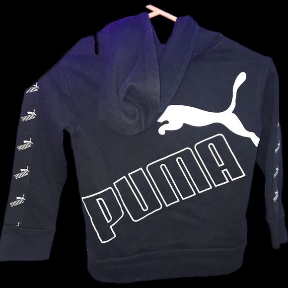 Puma Black Sweatshirt with White Graphics - Picture 1 of 6
